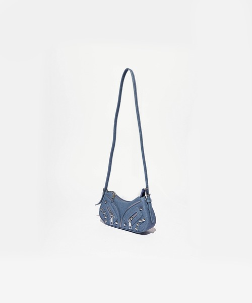 Chick（チック）の「ジッパーデザイン スタッズショルダーバッグ（ショルダーバッグ・レディース・ブラック/グレー/ブルー・FREE）」の11枚目の写真