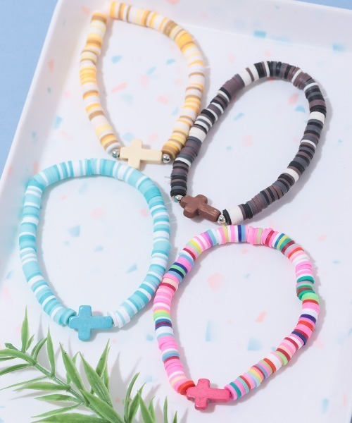 チチカカ（チチカカ）の「カラフルフィーモビーズブレスレット（ブレスレット・レディース・ブルー/ピンク/ベージュ/ブラウン・FREE）」の5枚目の写真