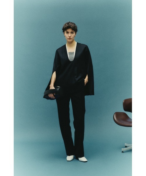 RIM.ARK(リムアーク)の「Wool saxony slim PT ウールサキソニースリムパンツ(スラックス・レディース・ブラック/グレー・36/38)」の13枚目の写真