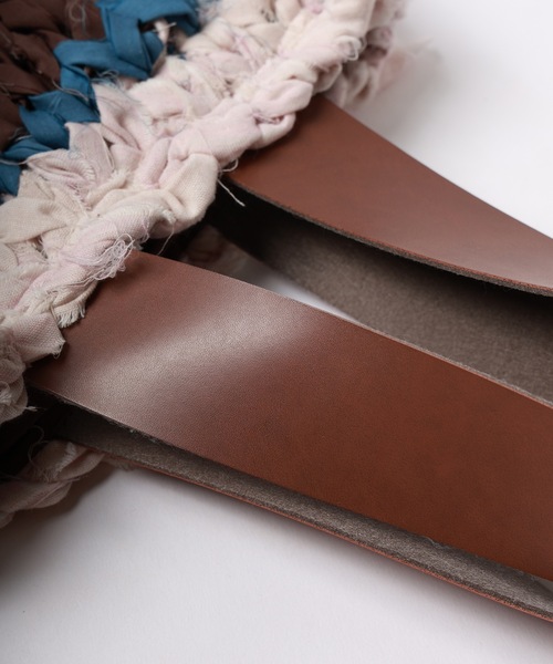 amok（アモク）の「RAG KNITTING BAG（ショルダーバッグ・メンズ・ベージュ/ピンク・FREE）」の9枚目の写真