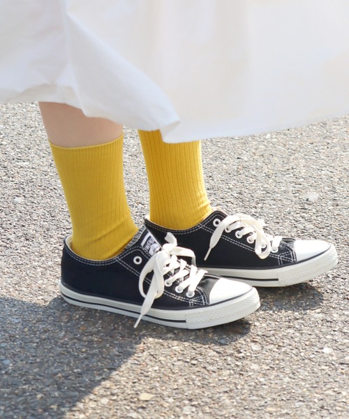 TAWARA（タワラ）の「コットンリブ　ベーシッククルーソックス（ソックス/靴下・レディース・ブラウン/グリーン/レッド/マスタード/ロイヤルブルー/アイボリー・S）」の13枚目の写真