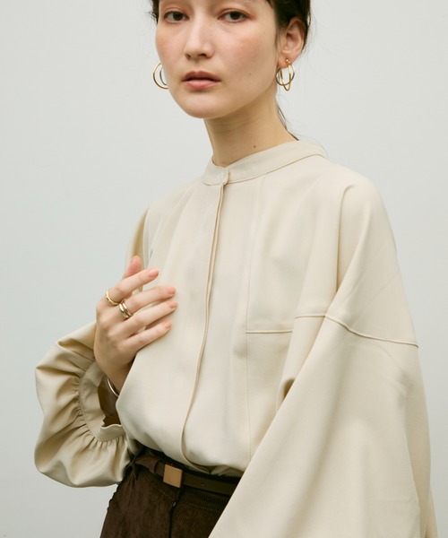 linkle balloon blouse   ボリューム　袖　ブラウス 楽天市場】ボリューム袖 ブラウス 長袖 バルーン袖 レディース