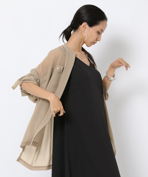 HEREIAM（ヘレイアム）の「【HEREIAM】季節横断アイテム/シアードレープシャツ（シャツ/ブラウス・レディース・ブラウン/ライトカーキ/ブラック・FREE）」の20枚目の写真