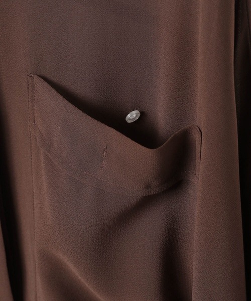 HEREIAM（ヘレイアム）の「【HEREIAM】季節横断アイテム/シアードレープシャツ（シャツ/ブラウス・レディース・ブラウン/ライトカーキ/ブラック・FREE）」の9枚目の写真