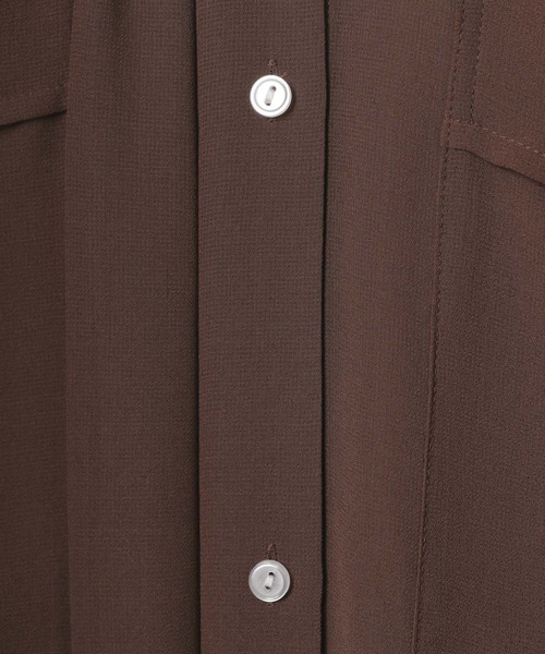 HEREIAM（ヘレイアム）の「【HEREIAM】季節横断アイテム/シアードレープシャツ（シャツ/ブラウス・レディース・ブラウン/ライトカーキ/ブラック・FREE）」の7枚目の写真
