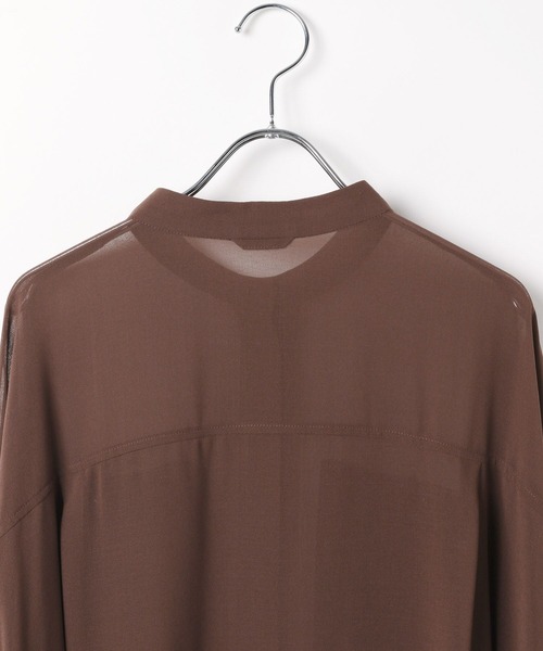 HEREIAM（ヘレイアム）の「【HEREIAM】季節横断アイテム/シアードレープシャツ（シャツ/ブラウス・レディース・ブラウン/ライトカーキ/ブラック・FREE）」の13枚目の写真