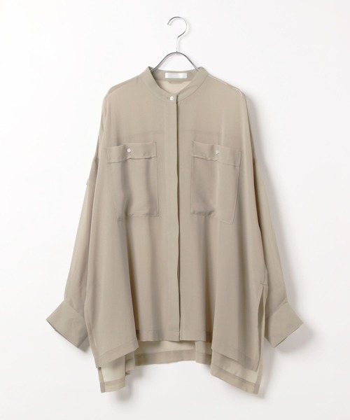 HEREIAM（ヘレイアム）の「【HEREIAM】季節横断アイテム/シアードレープシャツ（シャツ/ブラウス・レディース・ブラウン/ライトカーキ/ブラック・FREE）」の16枚目の写真