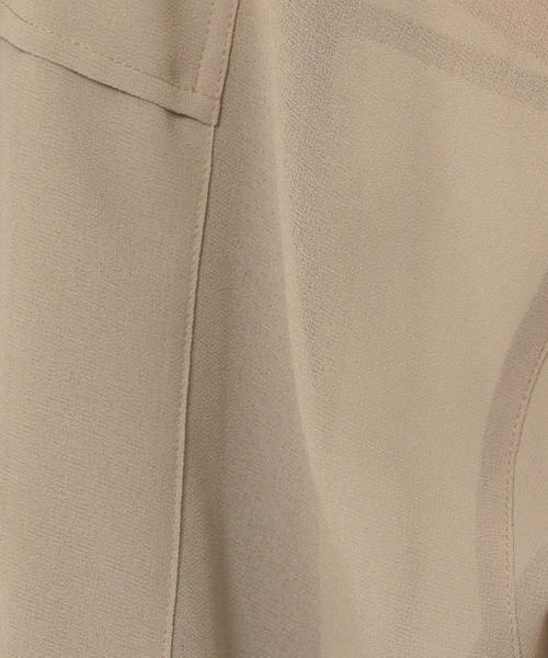 HEREIAM（ヘレイアム）の「【HEREIAM】季節横断アイテム/シアードレープシャツ（シャツ/ブラウス・レディース・ブラウン/ライトカーキ/ブラック・FREE）」の4枚目の写真