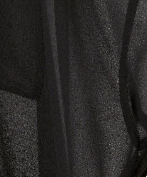 HEREIAM（ヘレイアム）の「【HEREIAM】季節横断アイテム/シアードレープシャツ（シャツ/ブラウス・レディース・ブラウン/ライトカーキ/ブラック・FREE）」の6枚目の写真