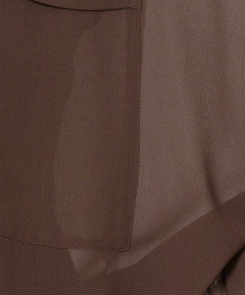 HEREIAM（ヘレイアム）の「【HEREIAM】季節横断アイテム/シアードレープシャツ（シャツ/ブラウス・レディース・ブラウン/ライトカーキ/ブラック・FREE）」の5枚目の写真