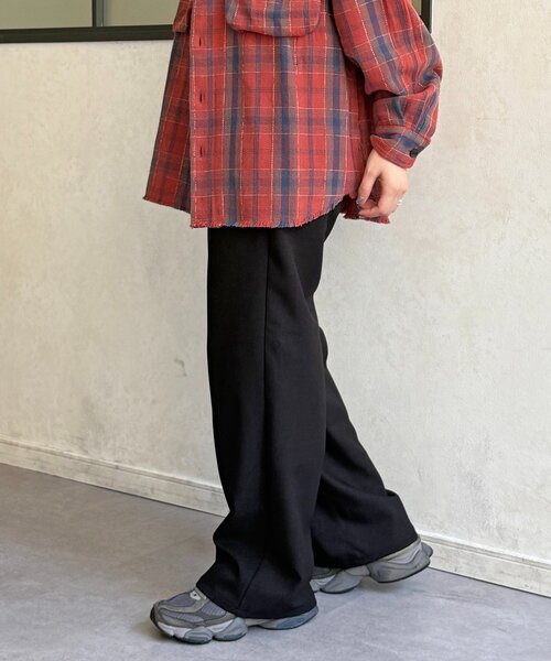 CPCM（シーピーシーエム）の「ハイウエストストレートスラックス（スラックス・レディース・チャコールグレー/ブラック/ブラウン・PS/SMALL/MEDIUM）」の15枚目の写真