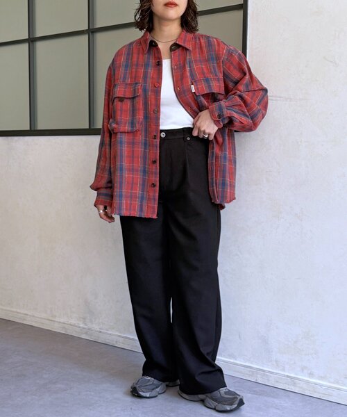 CPCM（シーピーシーエム）の「ハイウエストストレートスラックス（スラックス・レディース・チャコールグレー/ブラック/ブラウン・PS/SMALL/MEDIUM）」の21枚目の写真