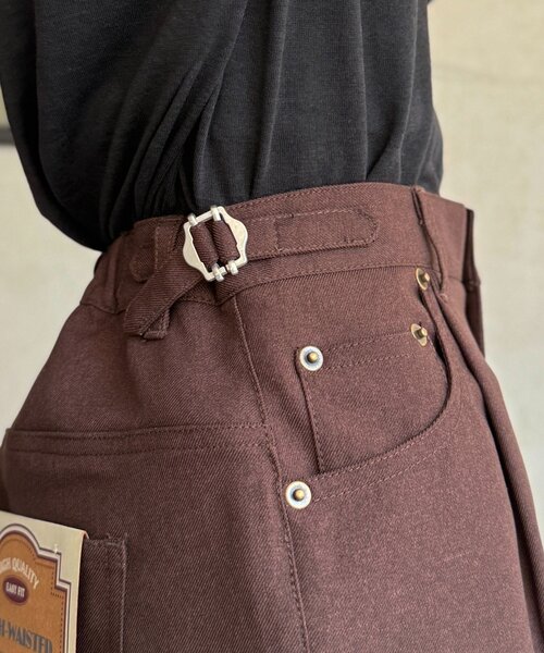 CPCM（シーピーシーエム）の「ハイウエストストレートスラックス（スラックス・レディース・チャコールグレー/ブラック/ブラウン・PS/SMALL/MEDIUM）」の12枚目の写真