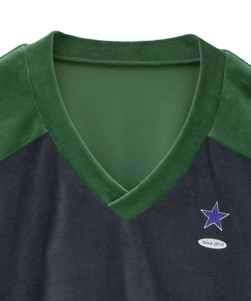 CONVERSE TOKYO（コンバーストウキョウ）の「【kotohayokozawa】BI-COLOR VELOR PULLOVER（Tシャツ/カットソー・レディース・ブルー/スミクロ/オレンジ・FREE）」の6枚目の写真