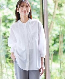 Reflect（リフレクト）の「【程よいゆとり感／体型カバー】ピンタックデザインシャンブレーブラウス（シャツ/ブラウス）」