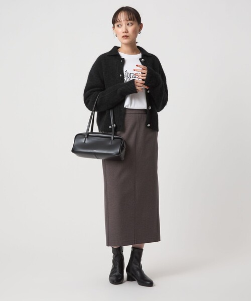 green label relaxing（グリーンレーベルリラクシング）の「ヘアリー ニット ポロカーデイガン（カーディガン/ボレロ・レディース・グレー/ブラック/ベージュ・FREE）」の16枚目の写真