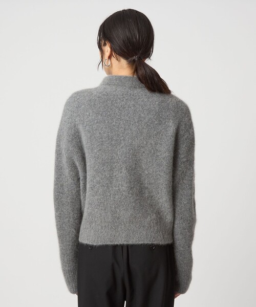 green label relaxing（グリーンレーベルリラクシング）の「ヘアリー ニット ポロカーデイガン（カーディガン/ボレロ・レディース・グレー/ブラック/ベージュ・FREE）」の22枚目の写真