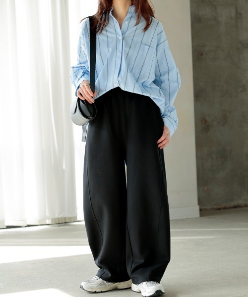 【新品】lucruca ルクルカ センソユニコ パンツ ワイド スウェット生地 ユニセックス) ウォッシングワイドスウェットパンツ
