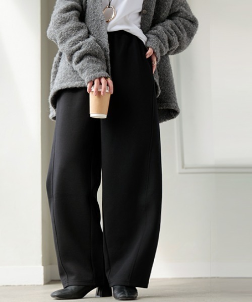 【新品】lucruca ルクルカ センソユニコ パンツ ワイド スウェット生地 セール】ルーズワイドスウェットパンツ（スウェットパンツ