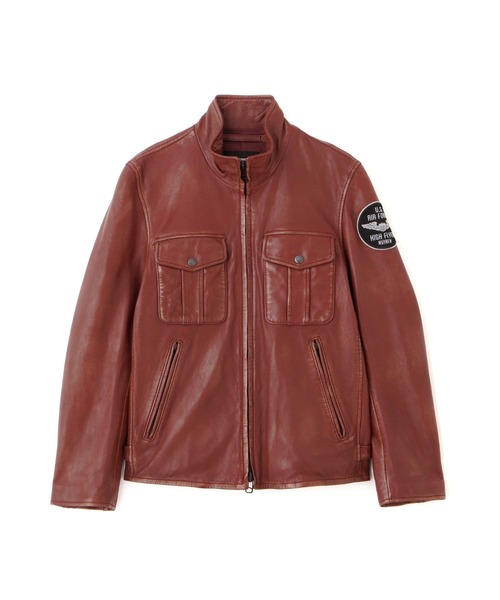 AVIREX(アヴィレックス)の「SHEEP SKIN STAND RIDERS JACKET / シープスキン スタンド ライダースジャケット / AVIREX / アヴィレックス(ライダースジャケット・メンズ・ワインレッド/ブラック・MEDIUM/LARGE/X-LARGE/XX-LARGE)」の8枚目の写真