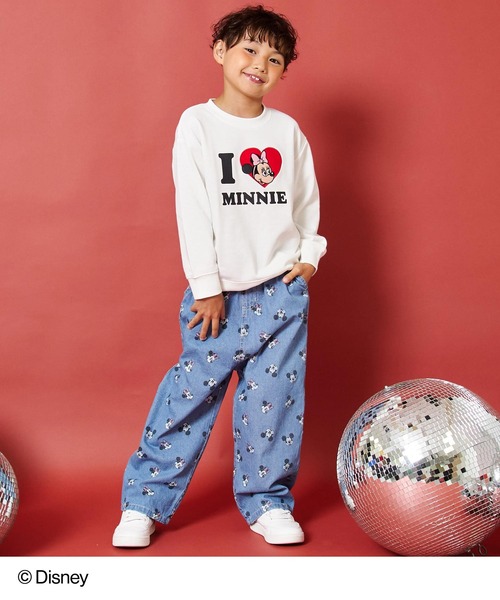 ANAP kids（アナップキッズ）の「【Disney】＜Mickey＆Minnie＞ ANAP KIDS 総柄 プリント デニム パンツ（デニムパンツ・キッズ・ブルー・130cm/120cm）」の9枚目の写真