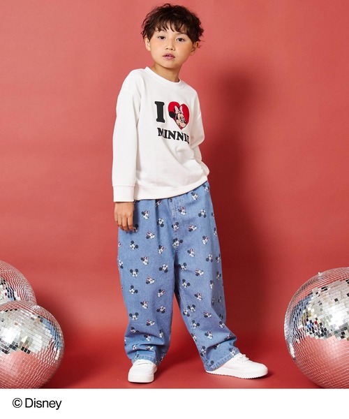 ANAP kids（アナップキッズ）の「【Disney】＜Mickey＆Minnie＞ ANAP KIDS 総柄 プリント デニム パンツ（デニムパンツ・キッズ・ブルー・130cm/120cm）」の8枚目の写真