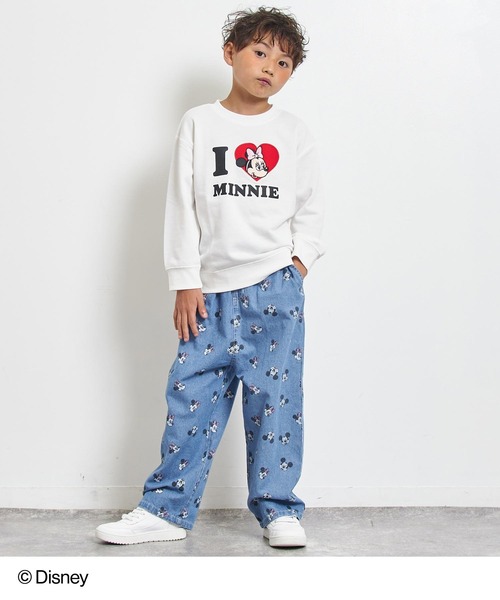 ANAP kids（アナップキッズ）の「【Disney】＜Mickey＆Minnie＞ ANAP KIDS 総柄 プリント デニム パンツ（デニムパンツ・キッズ・ブルー・130cm/120cm）」の4枚目の写真