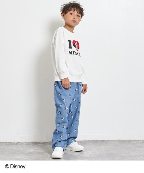 ANAP kids（アナップキッズ）の「【Disney】＜Mickey＆Minnie＞ ANAP KIDS 総柄 プリント デニム パンツ（デニムパンツ・キッズ・ブルー・130cm/120cm）」の3枚目の写真