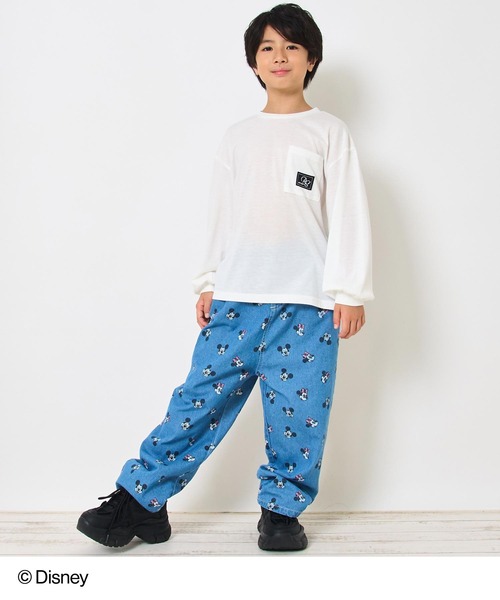 ANAP kids（アナップキッズ）の「【Disney】＜Mickey＆Minnie＞ ANAP KIDS 総柄 プリント デニム パンツ（デニムパンツ・キッズ・ブルー・130cm/120cm）」の2枚目の写真