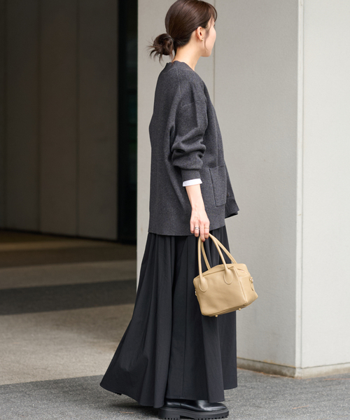 JOURNAL STANDARD relume(ジャーナルスタンダード レリューム)の「《WEB限定追加》ギャザーフレアスカート(スカート・レディース・ブラウン系その他/ブラック/アイボリー・38/36)」の6枚目の写真