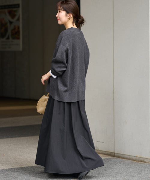 JOURNAL STANDARD relume(ジャーナルスタンダード レリューム)の「《WEB限定追加》ギャザーフレアスカート(スカート・レディース・ブラウン系その他/ブラック/アイボリー・38/36)」の7枚目の写真