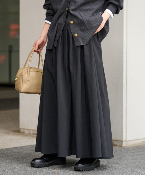 JOURNAL STANDARD relume(ジャーナルスタンダード レリューム)の「《WEB限定追加》ギャザーフレアスカート(スカート・レディース・ブラウン系その他/ブラック/アイボリー・38/36)」の10枚目の写真