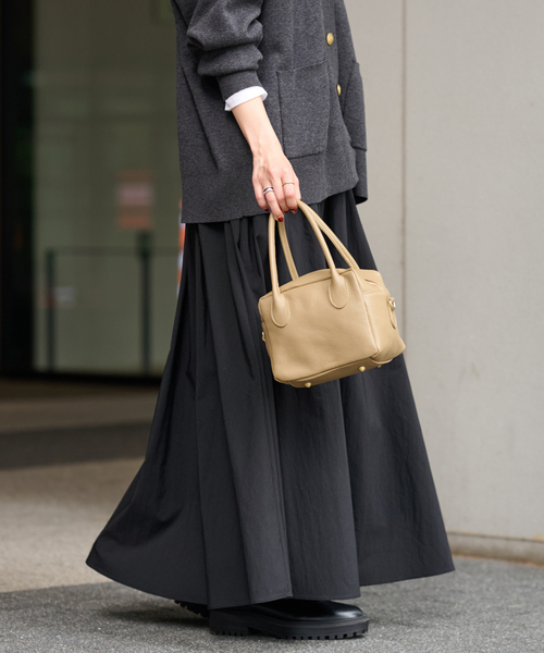 JOURNAL STANDARD relume(ジャーナルスタンダード レリューム)の「《WEB限定追加》ギャザーフレアスカート(スカート・レディース・ブラウン系その他/ブラック/アイボリー・38/36)」の12枚目の写真