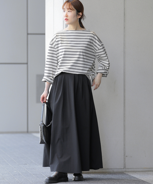 JOURNAL STANDARD relume(ジャーナルスタンダード レリューム)の「《WEB限定追加》ギャザーフレアスカート(スカート・レディース・ブラウン系その他/ブラック/アイボリー・38/36)」の14枚目の写真