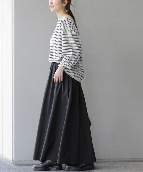 JOURNAL STANDARD relume(ジャーナルスタンダード レリューム)の「《WEB限定追加》ギャザーフレアスカート(スカート・レディース・ブラウン系その他/ブラック/アイボリー・38/36)」の15枚目の写真