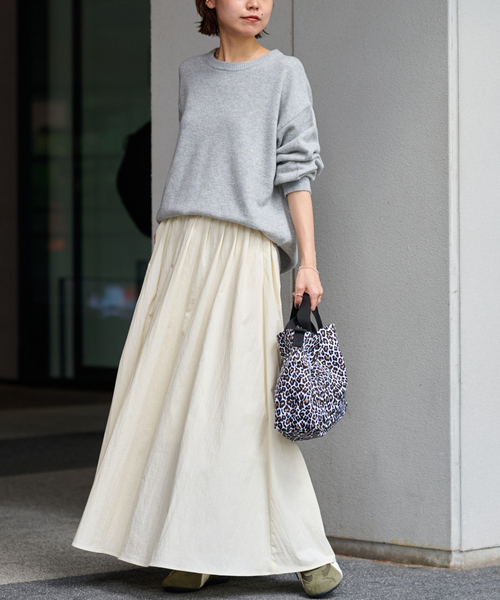 JOURNAL STANDARD relume(ジャーナルスタンダード レリューム)の「《WEB限定追加》ギャザーフレアスカート(スカート・レディース・ブラウン系その他/ブラック/アイボリー・38/36)」の21枚目の写真