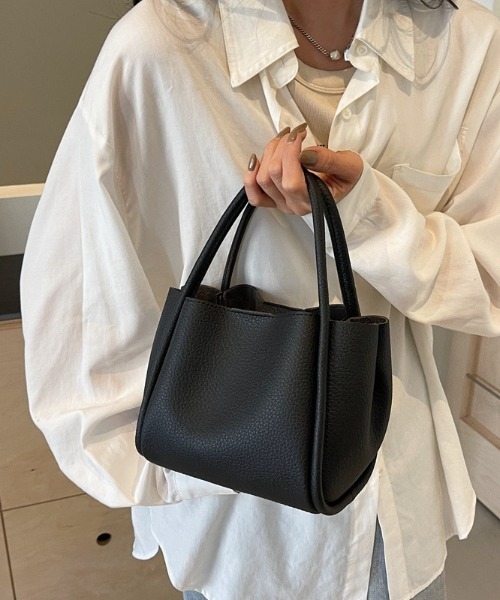 セール】【SETUP7】ソフトレザーバスケットバッグKNF144