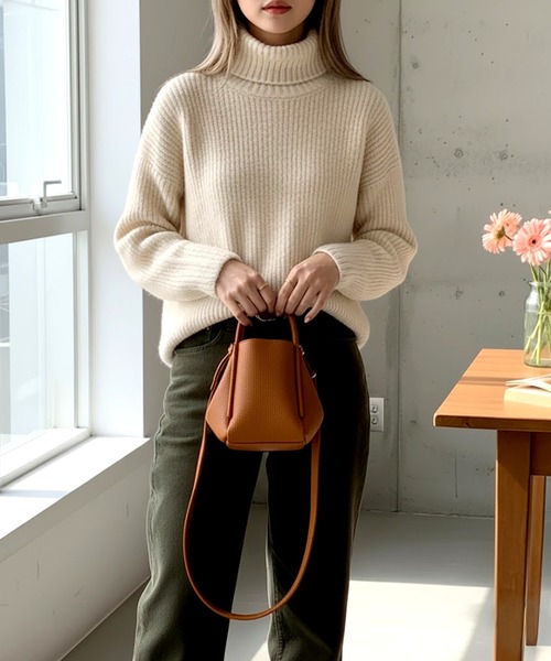 セール】【SETUP7】ソフトレザーバスケットバッグKNF144（ハンドバッグ