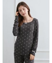 【新品】gelato pique リボンニットルームウェア ジェラートピケ レディース HALLOWEEN リボンフェザーロンパース