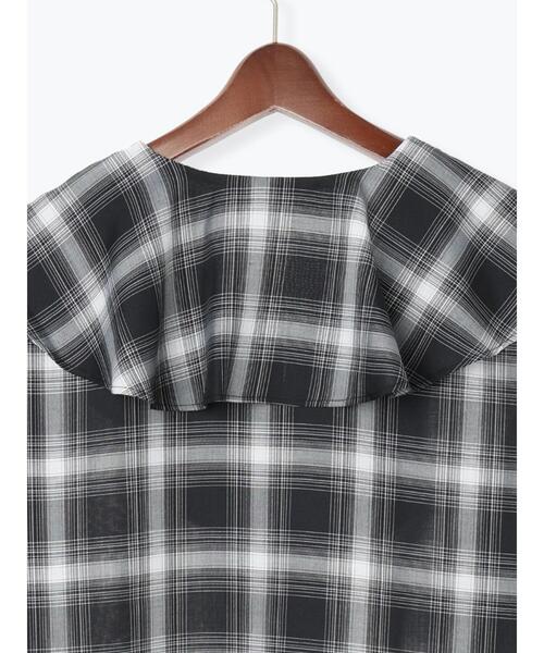 Te chichi TERRASSE(テチチテラス)の「オンブレーチェックフリルブラウス《2025autumn catalog item》(シャツ/ブラウス・レディース・オフホワイト/ブラック/ブラウン・F)」の15枚目の写真