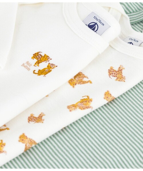 PETIT BATEAU（プチバトー）の「長袖ボディ３枚組（ロンパース・キッズ・その他1・18MONTH/24MONTH/12MONTH/6MONTH）」の3枚目の写真