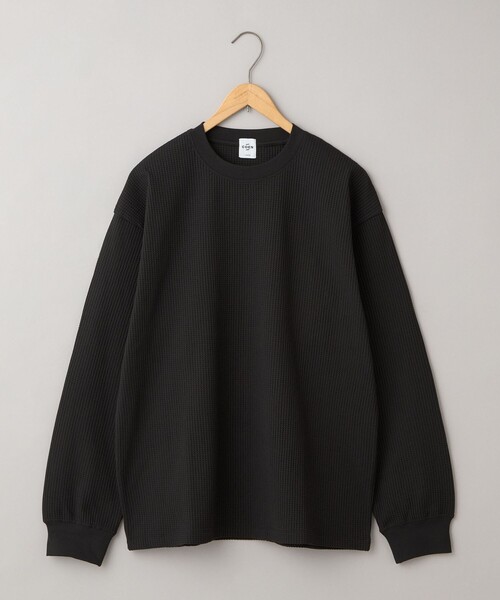 coen(コーエン)の「コンフォートワッフルロングスリーブTシャツ(Tシャツ/カットソー・メンズ・ナチュラル/オフホワイト/ダークグレー・XL/L/M/S)」の2枚目の写真