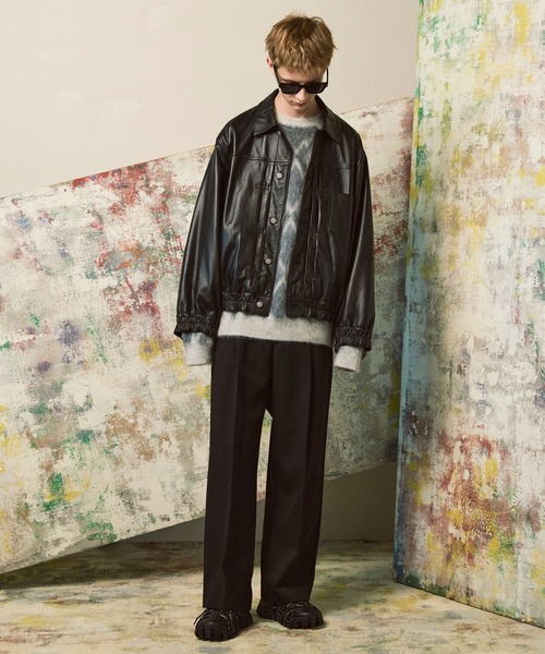 MAISON SPECIAL(メゾンスペシャル)の「《UNISEX》Diamond Geometric Pattern Prime-Over Crew Neck Mohair Shaggy Knit Pullover/ダイヤジオメトリックパターンプライムオーバークルーネックモヘアシャギーニットプルオーバー【MAISON SPECIAL/メゾンスペシャル】(ニット/セーター・メンズ・グレー/ブラウン・0/1/2)」の13枚目の写真