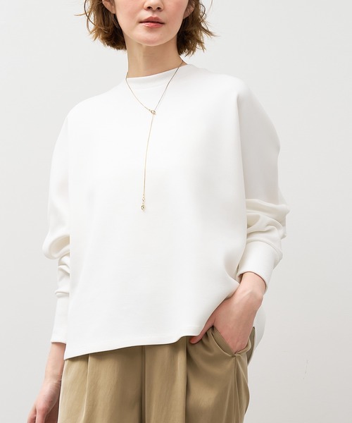 MICA&DEAL(マイカ&ディール)の「ライトドルマンプルオーバー(Tシャツ/カットソー・レディース・モカ/ブラック/オフホワイト・FREE)」の2枚目の写真