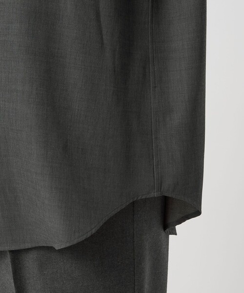 green label relaxing（グリーンレーベルリラクシング）の「ツイル シャツ ウォッシャブル（シャツ/ブラウス・レディース・ダークグレー/モカ・FREE）」の18枚目の写真