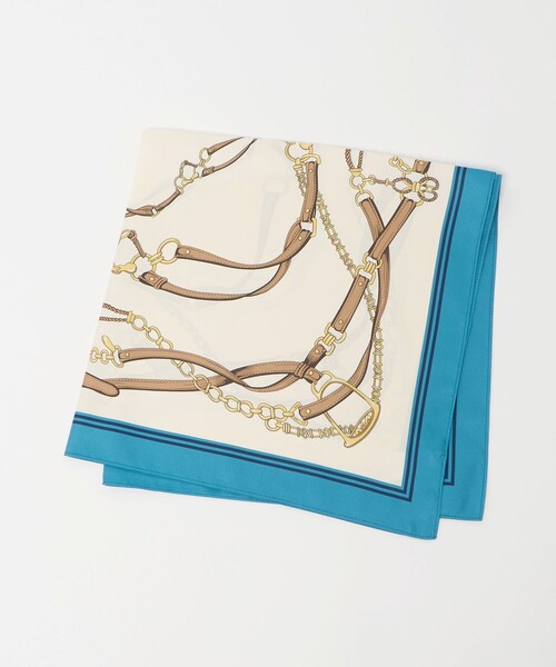 BEAUTY&YOUTH UNITED ARROWS(ビューティーアンドユースユナイテッドアローズ)の「ベルトモチーフ スカーフ(バンダナ/スカーフ・レディース・コバルトブルー/ブラウン系・FREE)」の1枚目の写真