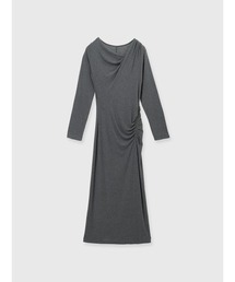 eimy グレー チュールミックスニットツイードコンビネゾン(XS IVORY): ONEPIECE