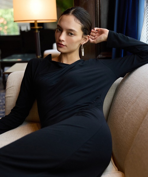 カットドレープギャザーワンピース（ワンピース）｜EIMY ISTOIRE