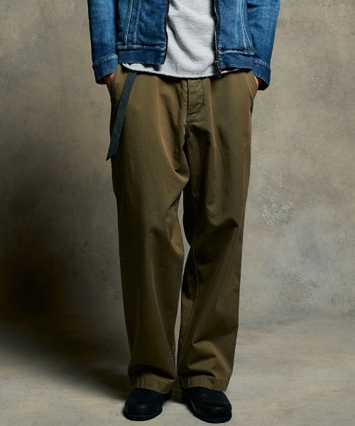 wjk（ダヴルジェイケイ）の「mp14234- vintage chino trousers チノトラウザーパンツ(5328 co15h)（チノパンツ・メンズ・オリーブ/ベージュ・S/M/L/XL）」の2枚目の写真