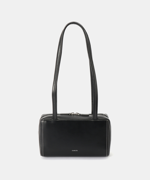 STAND OIL ブラックレザーショルダーバッグ STAND OIL 黒いレザーショルダーバッグ ショルダーバッグ メンズ 革